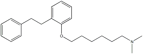 6-[2-(2-Phenylethyl)phenoxy]-N,N-dimethylhexan-1-amine 结构式