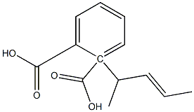 (+)-Phthalic acid hydrogen 1-[(E,S)-3-pentene-2-yl] ester 结构式