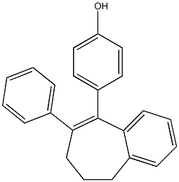 4-[(8-Phenyl-6,7-dihydro-5H-benzocyclohepten)-9-yl]phenol 结构式