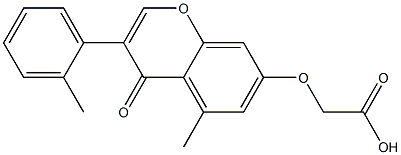 [(5-Methyl-3-(2-methylphenyl)-4-oxo-4H-1-benzopyran-7-yl)oxy]acetic acid 结构式