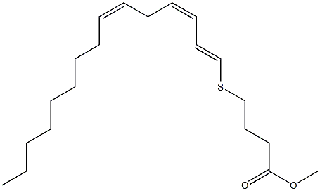 4-[[(1E,3Z,6Z)-1,3,6-Pentadecatrienyl]thio]butyric acid methyl ester 结构式