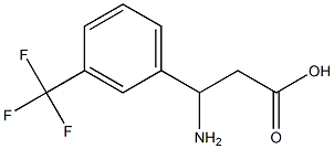 (RS)-3-氨基-3-(3-三氟甲基苯基)丙酸 结构式
