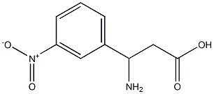 (RS)-3-氨基-3-(3-硝基苯基)丙酸 结构式