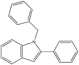 1-苯甲基-2-苯基吲哚 结构式