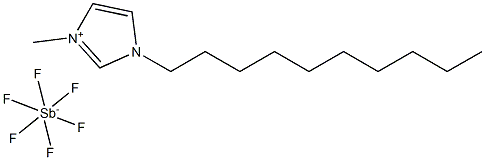 1-癸基-3-甲基咪唑六氟锑酸盐 结构式