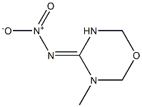 3-甲基-4-硝基亚胺基全氢-1,3,5-噁二嗪 结构式