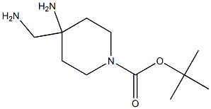 4-氨基-4-(氨基甲基)哌啶-1-羧酸叔丁酯 结构式