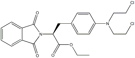 N,N-邻苯二甲酰-4-[双-(2-氯乙基)氨基]-L-苯丙氨酸乙酯 结构式