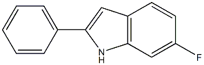 6-氟-2苯基吲哚 结构式