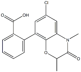 6-氯-4-甲基-3,4-二氢-3-氧代-2H-1,4-苯并噁嗪-8-苯甲酸甲酯 结构式