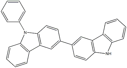 9-苯基-3,3'-二联咔唑 结构式