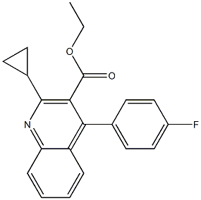 2-环丙基-4-(4-氟苯基)-3-喹啉甲酸乙酯 结构式