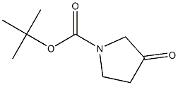 N-叔丁氧炭基-3-吡咯烷酮 结构式