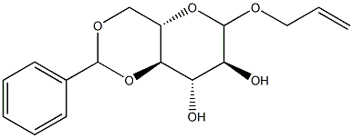 Allyl 4,6-O-benzylidene-L-glucopyranoside 结构式