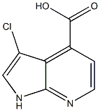 3-氯-1H-吡咯并[2,3-B]吡啶-4-羧酸 结构式