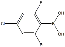 2-溴-4-氯-6-氟苯硼酸 结构式