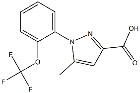 5-methyl-1-(2-(trifluoromethoxy)phenyl)-1H-pyrazole-3-carboxylic acid 结构式