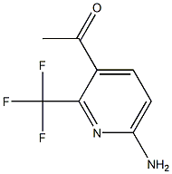 1-(6-Amino-2-trifluoromethyl-pyridin-3-yl)-ethanone 结构式