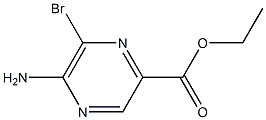 5-Amino-6-bromo-pyrazine-2-carboxylic acid ethyl ester 结构式