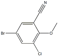 5-Bromo-3-chloro-2-methoxy-benzonitrile 结构式