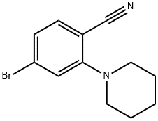4-Bromo-2-(piperidin-1-yl)benzonitrile 结构式