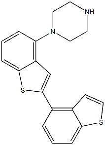 1-[2-(苯并噻吩-4-基)苯并噻吩-4-基]哌嗪 结构式