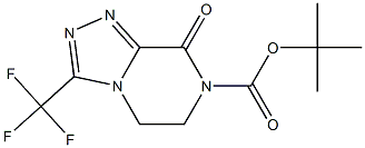 tert-Butyl 8-Oxo-3-(trifluoromethyl)-5,6-dihydro-[1,2,4]triazolo[4,3-a]pyrazine-7(8H)-carboxylate 结构式