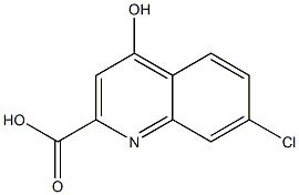 7-氯-4-羟基喹啉-2-羧酸 结构式