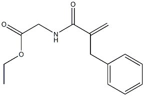 N-[1-Oxo-2-(phenylmethyl)-2-propenyl]glycine Ethyl Ester 结构式