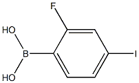 2-氟-4-碘苯硼酸 结构式