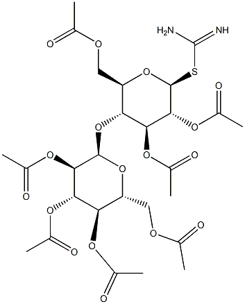 2-(2,3,6-Tri-O-acetyl-4-O-[(2,3,4,6-tetra-O-acetyl-a-D-glucopyranosyl)]-b-D-glucopyranosyl) thiopseudourea