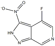 4-Fluoro-3-nitro-2H-pyrazolo[3,4-c]pyridine 结构式