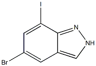 5-Bromo-7-iodo-2H-indazole 结构式
