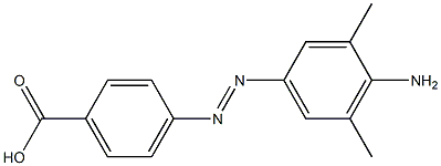 (E)-4 - ((4-氨基-3,5-二甲基苯基)二氮烯基)苯甲酸 结构式
