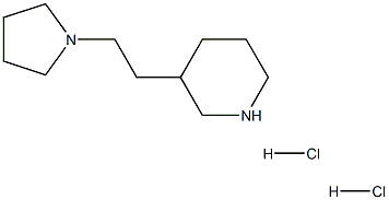 3-(2-(Pyrrolidin-1-yl)ethyl)piperidine dihydrochloride 结构式