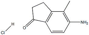5-amino-4-methyl-2,3-dihydro-1H-inden-1-one hydrochloride 结构式