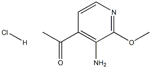 1-(3-amino-2-methoxypyridin-4-yl)ethan-1-one hydrochloride 结构式