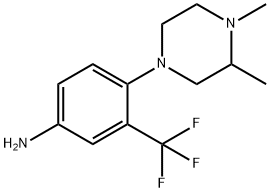 4-(3,4-dimethylpiperazin-1-yl)-3-(trifluoromethyl)aniline 结构式