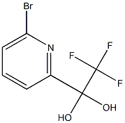 1-(6-bromopyridin-2-yl)-2,2,2-trifluoroethane-1,1-diol 结构式