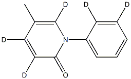 5-甲基-N-苯基-2-1H-吡啶酮-D5 结构式