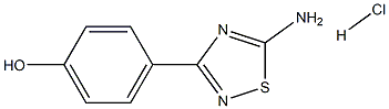 4-(5-氨基-1,2,4-噻二唑-3-基)苯酚盐酸 结构式