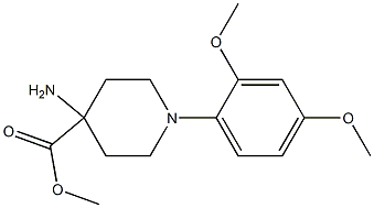 METHYL 4-AMINO-1-(2,4-DIMETHOXYPHENYL)PIPERIDINE-4-CARBOXYLATE 结构式