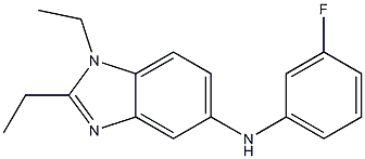 (1,2-DIETHYL-1H-BENZOIMIDAZOL-5-YL)-(3-FLUORO-PHENYL)-AMINE 结构式