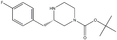 (S)-3-(4-FLUORO-BENZYL)-PIPERAZINE-1-CARBOXYLIC ACID TERT-BUTYL ESTER 结构式