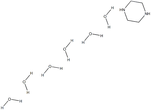 1,4-Diazacyclohexane hexahydrate 结构式