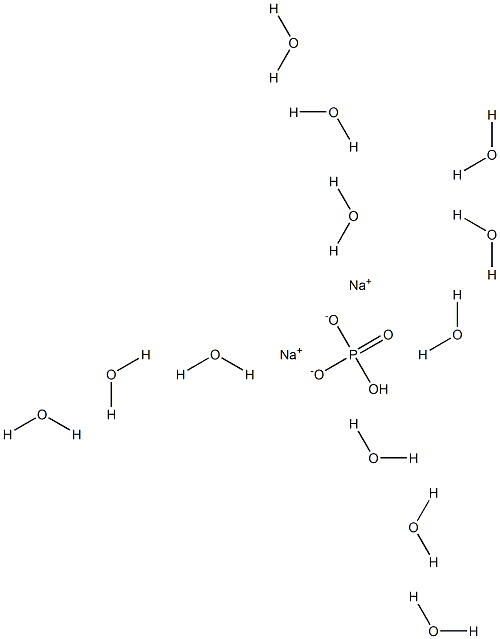 Sodium hydrogen orthophosphate dodecahydrate 结构式