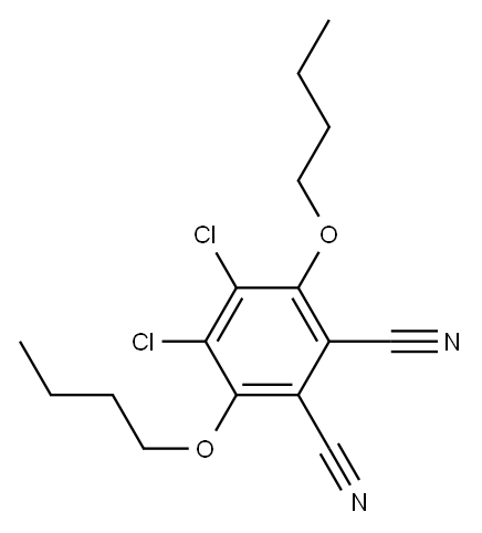 1,4-二丁氧基-2,3-二氯-5,6-二氰基苯 结构式