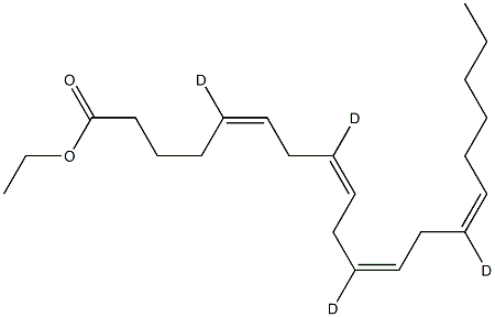 Arachidonic Acid-5,8,11,14-D4 Ethyl Ester 结构式