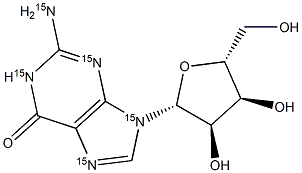 Guanosine-15N5 结构式