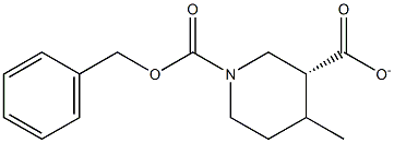 N-CBZ-(R)-3-哌啶甲酸乙酯 结构式